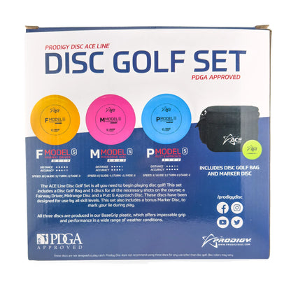 ACE Line Disc Golf 3 Pack with Starter Bag