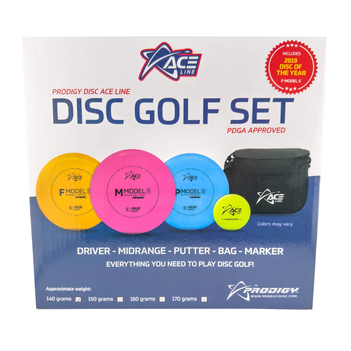 ACE Line Disc Golf 3 Pack with Starter Bag